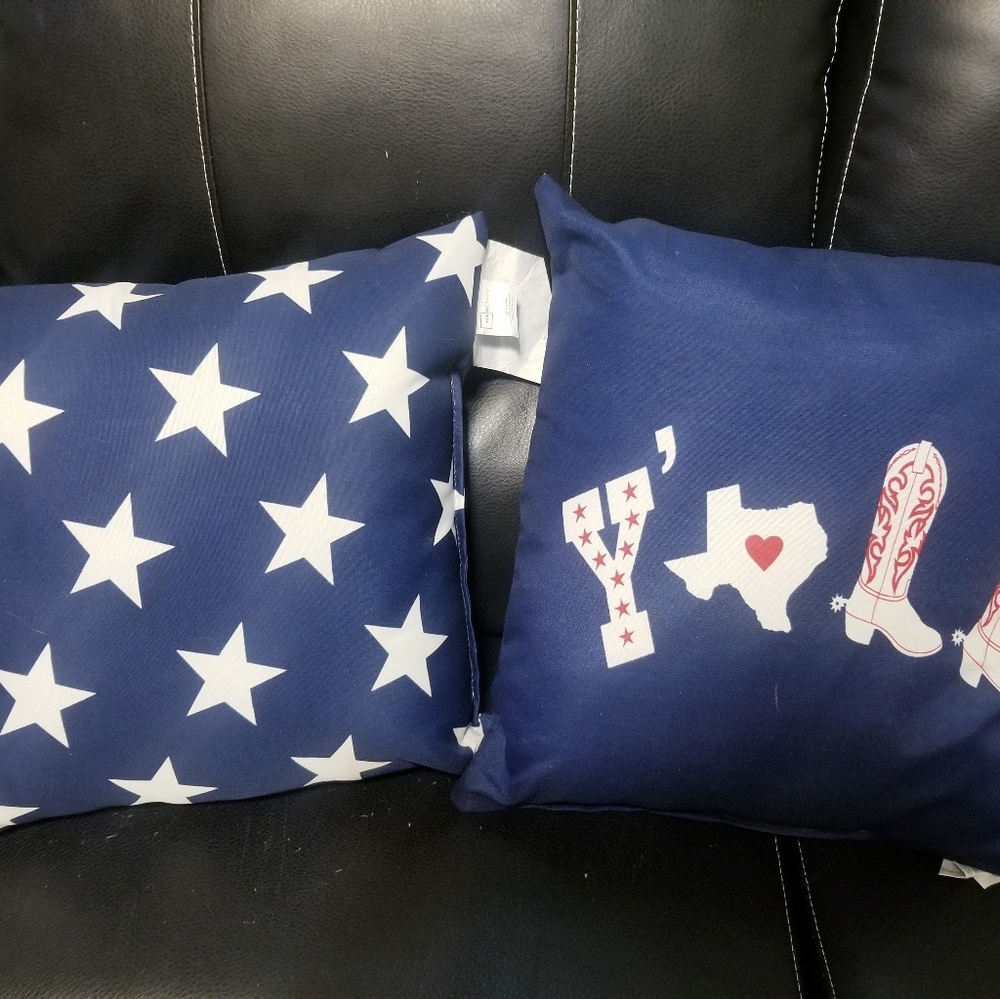 Texas pillows - 4 total / 2 of each